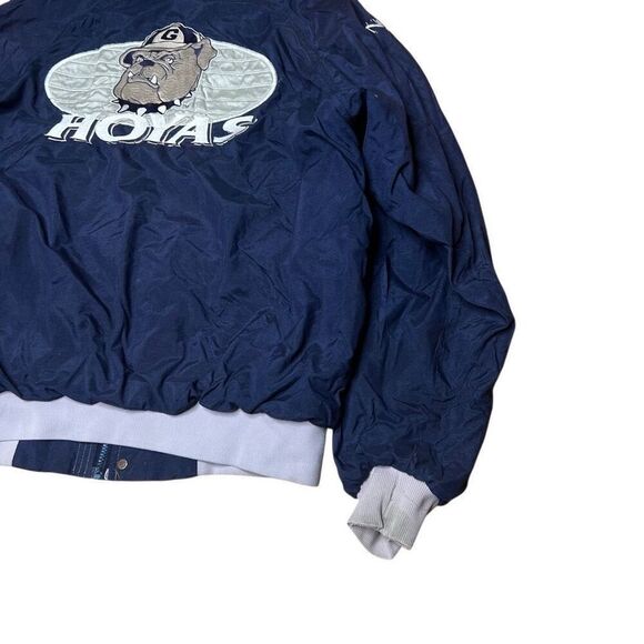 Vintage 90s Georgetown Hoyas Full Zip Hooded Insulated Jacket Large - Picture 6 of 9